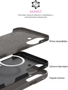 Фото: Чохол ArmorStandart for Apple iPhone 16 - ICON2 MagSafe Stone Grey (ARM81311) № 6 | KTC