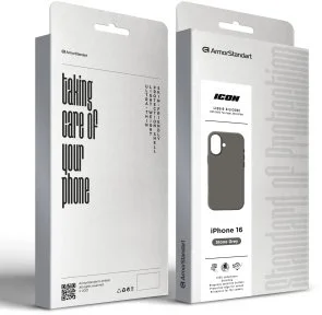 Фото: Чохол ArmorStandart for Apple iPhone 16 - ICON2 Case Stone Grey (ARM81296) № 9 | KTC