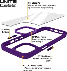 Фото: Чохол ArmorStandart for Apple iPhone 13 - UNIT2 Purple (ARM74797) № 3 | KTC