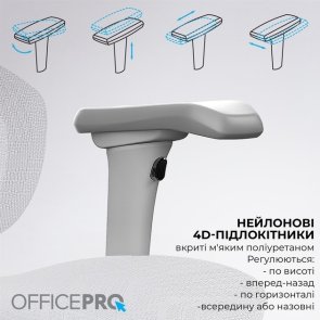 Крісло OfficePro Elite OC950G Grey