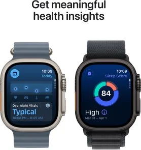 Фото: Смарт годинник Apple Watch Ultra 3 - 49mm Natural Titanium Case with Light Blue Alpine Loop - Medium (MEWM4) № 6 | KTC