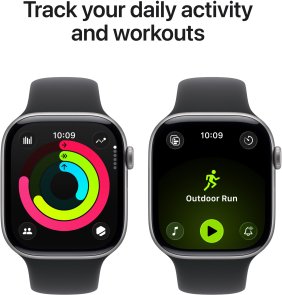 Смарт годинник Apple Watch Series 11 GPS - 46mm Space Grey Aluminium Case with Black Sport Band - S/M (MEV04)