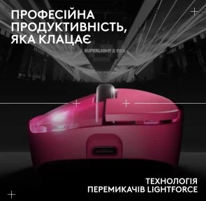 Фото: Миша Logitech G Pro X Superlight 2 Dex Wireless Pink (910-007373) № 7 | KTC