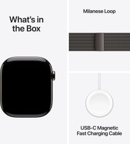 Смарт годинник Apple Watch 11 GPS LTE 46mm - Slate Titanium Case with Slate Milanese Loop - M/L (MFD44)