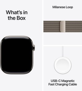 Смарт годинник Apple Watch 11 GPS LTE 46mm - Natural Titanium Case with Natural Milanese Loop - M/L (MFD04)