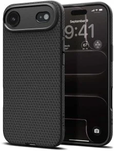 Фото: Чохол Spigen for Apple iPhone 17 Air - Liquid Air Matte Black (ACS10302) № 2 | KTC