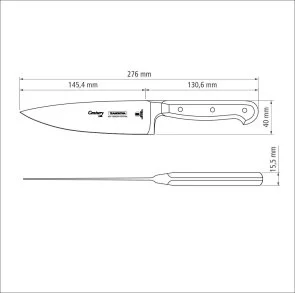 Фото: Ніж кухонний універсальний Tramontina CENTURY 15.2cm Black (24011/106) № 4 | KTC