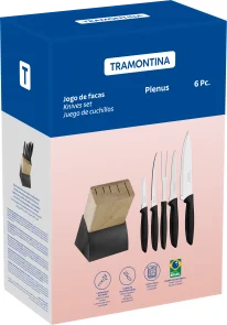 Фото: Набір ножів Tramontina PLENUS 6pcs Black (23498/028) № 3 | KTC