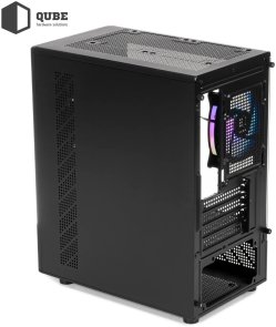 Корпус QUBE Geon ARGB Black with window (GEON_GBNU3)