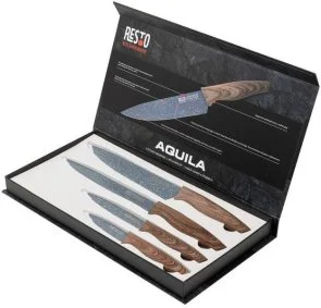 Фото: Набір ножів Resto AQUILA 4pcs Brown (95503) № 2 | KTC