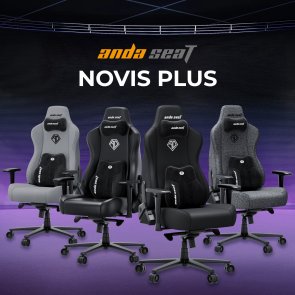 Крісло ігрове Anda Seat Novis Plus Fabric Size XL, Dark Grey