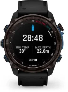 Фото: Смарт годинник Garmin Descent Mk3i - 51 mm Carbon Gray DLC Titanium with Black Silicone Band (010-02752-11) № 3 | KTC