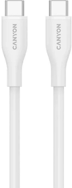 Кабель Canyon CC60SC10 60W Type-C / Type-C 1m White (CNS-CC60SC10W)