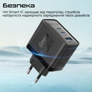 Фото: Зарядний пристрій Promate PowerPort-45 Black (powerport-45.black) № 5 | KTC