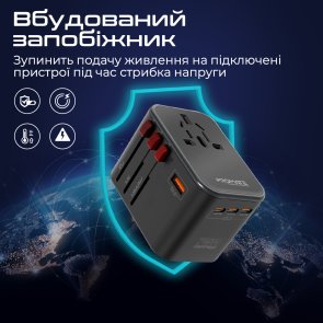 Зарядний пристрій Promate Tripmate-gan75 (tripmate-gan75)