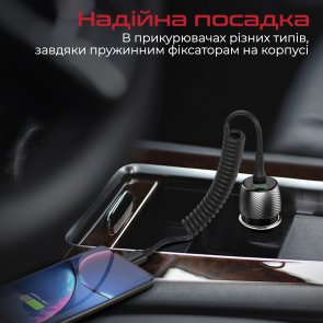 Автомобільний зарядний пристрій Promate PowerDrive-33PDC Black (6959144059631)