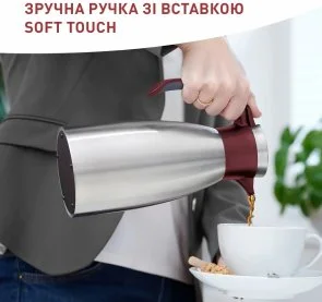 Фото: Термоглечик Tefal Soft Grip 1500ml Burgundy (K3042214) № 7 | KTC