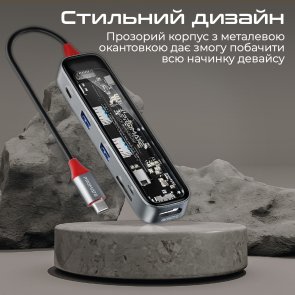 USB-хаб Promate TransHub-Lite (6959144064802)