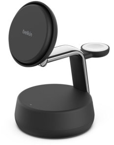 Бездротовий зарядний пристрій Belkin UltraCharge Pro 3-in-1 Magnetic Charging Dock 25W, Charcoal