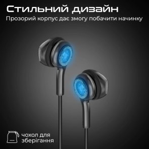 Гарнітура Promate Lumibuds-c Black (6959144064307)