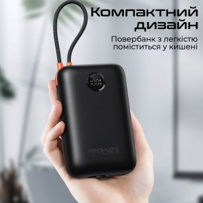 Батарея універсальна 30000mAh Promate powerpod-30.black