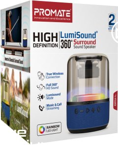 Портативна колонка Promate Glitz-l Blue (6959144062327)