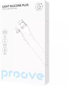 Фото: Кабель Proove Light Silicone Plus 2.4A AM / Lightning 1m Black (CCLS12001101) № 2 | KTC