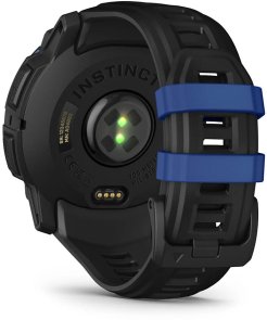 Смарт годинник Garmin Instinct 3 - 50 mm AMOLED Black with Black/Bolt Blue Band (010-03020-03)