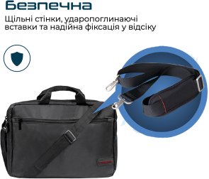 Сумка для ноутбука Promate Gear-mb Black (6959144021126)