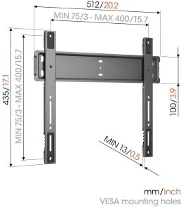Фото: Кронштейн Vogels TVM 5505 Black (5855050) № 2 | KTC