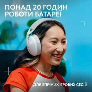 Фото: Гарнітура Logitech G321 Lightspeed White (981-001569) № 7 | KTC