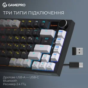Фото: Клавіатура GamePro Genesis Asgard Valhalla Pro MK160B-D-Pro Rainy Switches Black № 7 | KTC