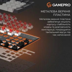 Фото: Клавіатура GamePro Genesis Joker MK144B Red Switches USB Black № 8 | KTC