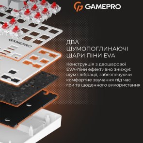 Клавіатура, GamePro Genesis Metallic MK110W Red Switches USB ( Gaming )