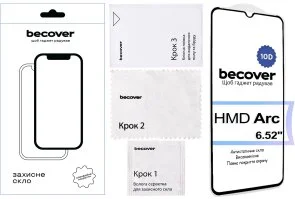 Фото: Захисне скло BeCover 10D for HMD Arc Black (713572) № 2 | KTC