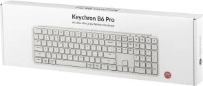 Фото: Клавіатура Keychron B6 Pro ENG/UKR WL/BT/USB Ivory White (B6P-K8-UA) № 8 | KTC