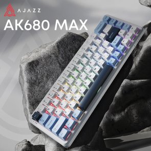 Клавіатура Ajazz AK680 Max Magnetic Switches USB Blue/White/Dark Blue (AK680-M-BWD-AW)