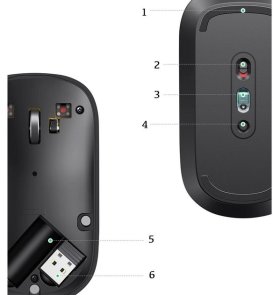 Миша UGREEN MU001 Wireless Black (90372)