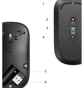 Фото: Миша UGREEN MU001 Wireless Black (90372) № 2 | KTC