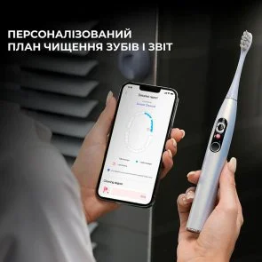 Фото: Електрична зубна щітка Oclean X Plus Pro Digital Silver + Travel case (6970810556179) № 10 | KTC
