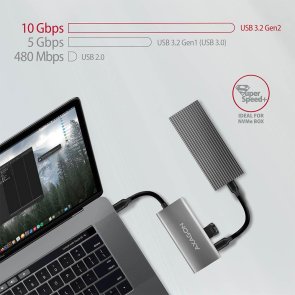 USB-хаб Axagon HMC-4G2 Grey