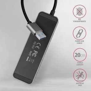 USB-хаб Axagon HUE-MSA Silver