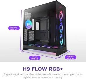 Фото: Корпус NZXT H9 Flow RGB+ Black with window (CM-H92FB-P1) № 2 | KTC