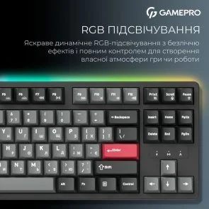 Фото: Клавіатура GamePro Asgard Ragnar MK285BK WL/BT/USB Black № 15 | KTC