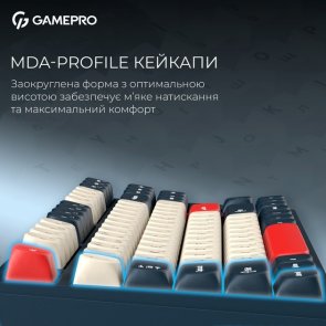 Клавіатура GamePro Asgard Ragnar MK285BL WL/BT/USB Blue