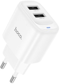 Зарядний пристрій Hoco C141A 2.1A White (6942007627856)