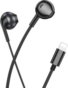 Гарнітура вкладиші Hoco M115 Lightning, Black