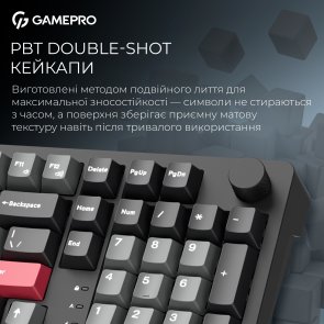 Клавіатура GamePro Asgard Drakkar MK305BK WL/BT/USB Black