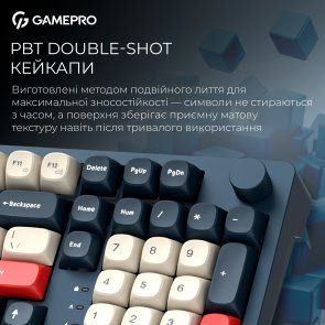 Клавіатура GamePro Asgard Drakkar MK305BL WL/BT/USB Blue