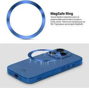 Фото: Чохол ArmorStandart for Apple iPhone 14 Pro - Replica MagSafe Blue (ARM76203) № 5 | KTC